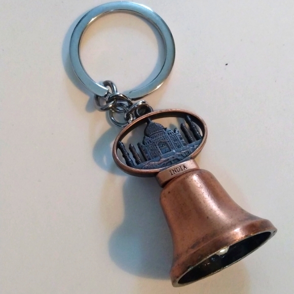 India Taj Mahal Theme Bell Key Chain - Picture 1 of 6